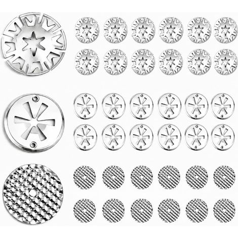 36 Pièces Kit Réparation pour Protection Thermique sous Carrosserie — Plaques et Disques en Acier Galvanisé et Inox, Fixation avec Disques de Serrage pour Bouclier Thermique Voiture (1/5)