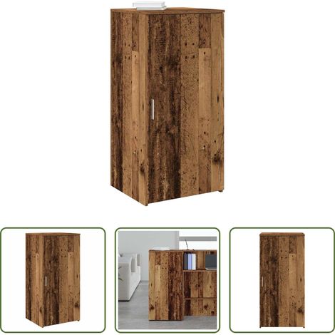 vidaXL Bois d'ingénierie - Armoire rangement vieux bois 50x45x103,5 cm bois d’ingénierie (1/5)