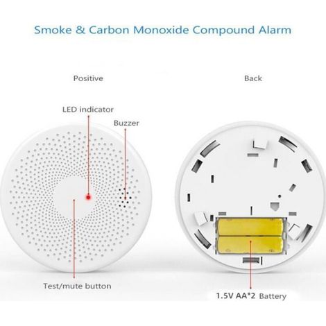 Détecteur Fumée - Détecteur CO - WiFi - Alarme Sonore et Lumineuse - Pour Sécurité Maison - 1 Pièce (1/4)