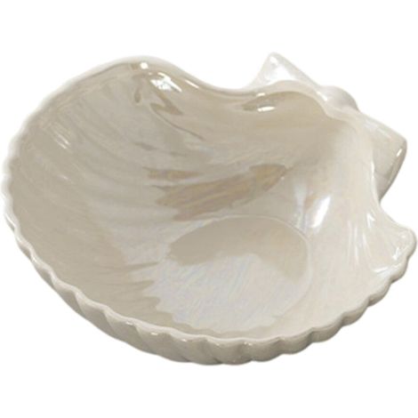 Plato de cerámica con un diseño artístico de concha marina - Concha A