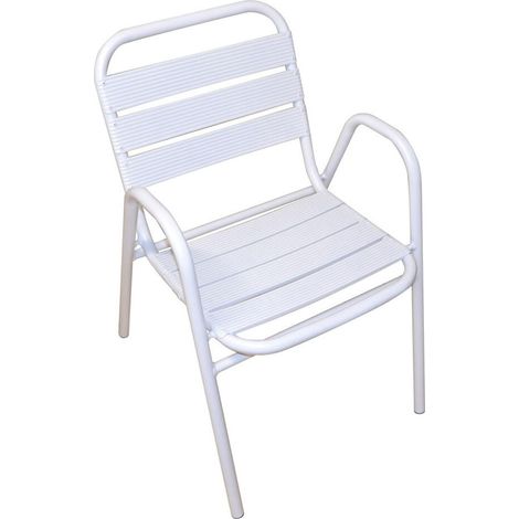 Sedia da Giardino in Alluminio Vorghini Calipso Bianco
