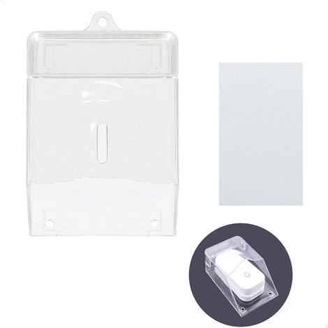 Couvercle de contrôle d'accès étanche, Protection Contre la Pluie en Plastique de Haute qualité, Protection Contre la Pluie de Sonnette Durable à Utilisation à Long Terme, pour sonnettes de (1/5)