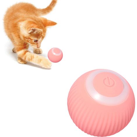 Balles interactives pour chat, jouet pour animaux de compagnie, Rechargeable par USB, automatique, avec lumière LED, chaton (1/5)