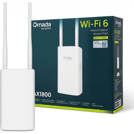 TP-Link Omada EAP603-Outdoor 1800 Mbit/s Blanc Connexion Ethernet, supportant l'alimentation via ce port (PoE)