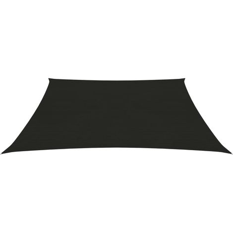 INLIFE Voile d'ombrage 160 g/m² Noir 3/4x2 m PEHD (1/5)