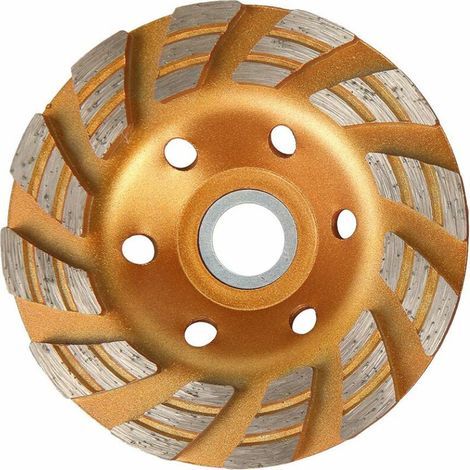 Diamantschleifscheibe zum Schleifen, Holzschnitzscheibe, Manganstahl-Diamantschleifscheibe, 22 Löcher, 100 mm (Gelb) (1/5)