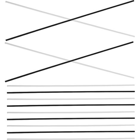 aus elfenbeinfarbenen und schwarzen Fasern 3 x 29 cm 100
