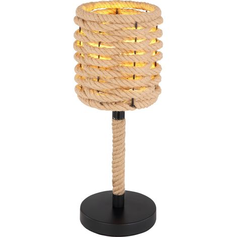 Globo - lámpara de mesa - HALIA - natural - metal - Ø 17cm - E27 (1/5)