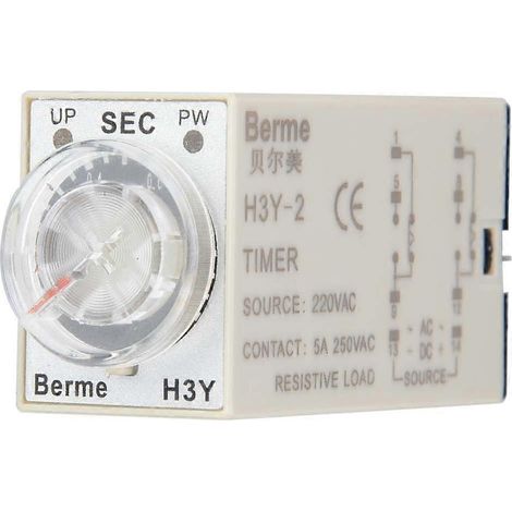 H3Y-2 Einschaltzeitrelais Zeigersteuerung Verzögerungstimer 8-polig 5A AC220V (1S) (1/4)