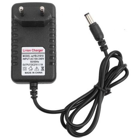 Adaptateur chargeur batterie lithium-ion 21V 1A, noyau en cuivre épais, chargeur adaptatif pour batterie Li-ion, prise UE (1/5)