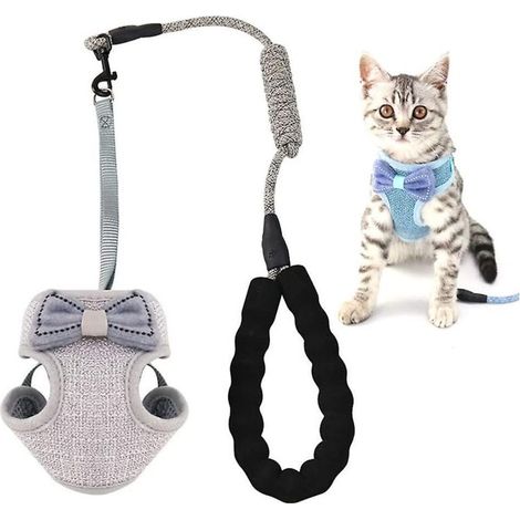 Combinaison en écharpe et laisse pour chat pour éviter les fuites, gilet ceinture pour chaton