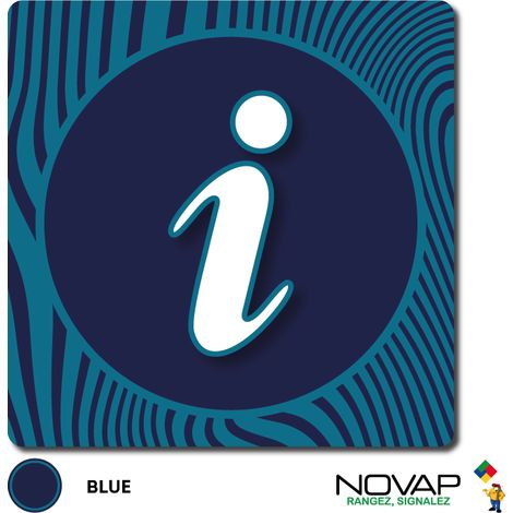 Plaque Information - Design Bleu 90x90mm - 4340029 (1/2)