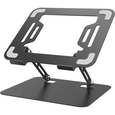 Dieser faltbare Laptopständer kann flach auf einen Tisch gelegt werden, um die Wärmeableitung zu verbessern.