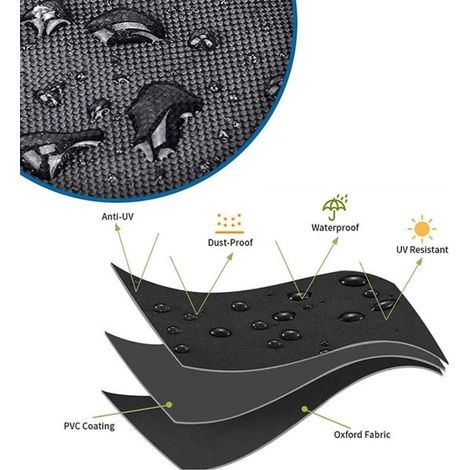 Housse de protection imperméable pour scooter de mobilité dimensions 190 x 71 x 117 cm taille XL contre poussière saleté neige soleil et pluie (1/5)