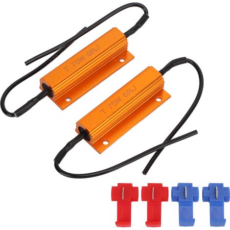 Deux résistances de charge LED portables de 75 W et 6 Ω pour le décodage et la protection de la charge. (1/5)