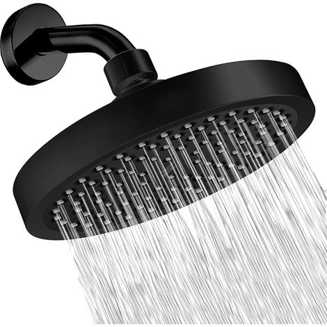 Ahlsen Hochdruck-Regenduschkopf – 6 Zoll, modernes und luxuriöses Aussehen – Duschkopf für Badezimmer, Schwarz (1/5)
