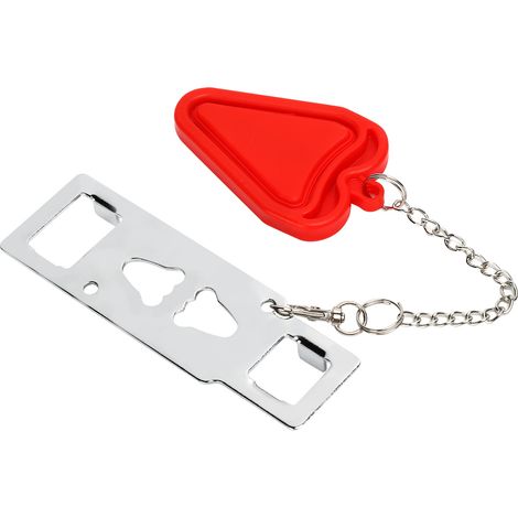 Verrou de porte portable rouge à double tête pour hôtels et maisons d'hôtes. (1/5)