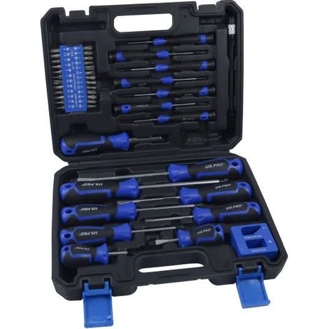 US PRO Screwdriver Set Bit Set 43pc Magnetic Ph SI Torx Hex Precision 4908