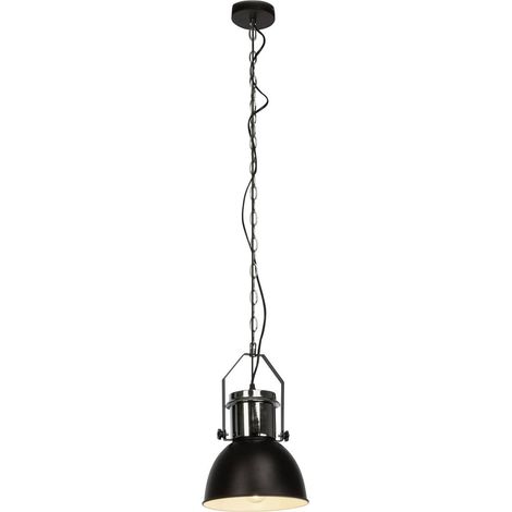 BRILLIANT Lampe Salford Pendelleuchte 23cm schwarz/chrom 1x A60, E27, 60W, geeignet für Normallampen (nicht enthalten) Kette ist kürzbar (1/2)