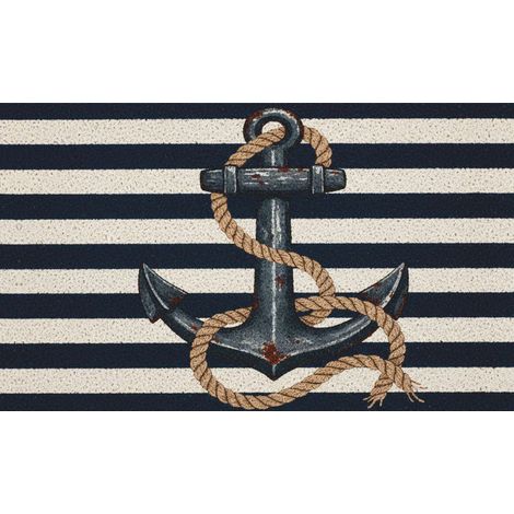 Tapis Velvet Black Anchor Tapis D'entrée Ancre Marine - Mercury