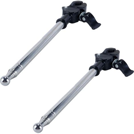 Juego de 2 soportes telescópicos para banderas de motocicleta, portaequipajes traseros para banderas de coche y portaequipajes traseros.