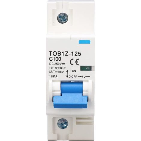 Disjoncteur Miniature Cc 1P 100A Isolateur pour Système PV Solaire Installation sur Rail DIN Disjoncteur de Protection PV (1/5)