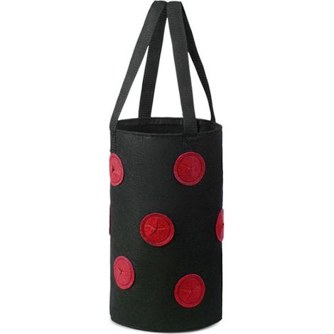 1 sac de culture suspendu multifonctionnel en feutre à 12 trous pour tomates, légumes et fleurs, pot de jardin, C (1/5)