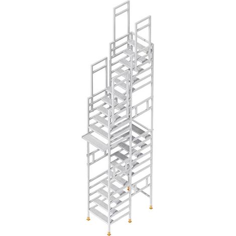 Scala 2 piani - Altezza raggiungibile 4.60 a 5.68m - Parapetto - 858000/I/2-GC