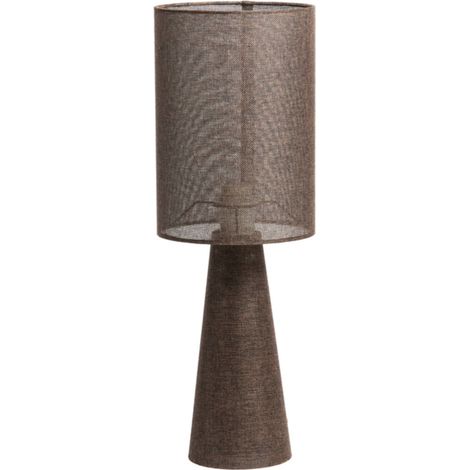 Light & Living - lampada da tavolo - Micky - marrone - tessile -