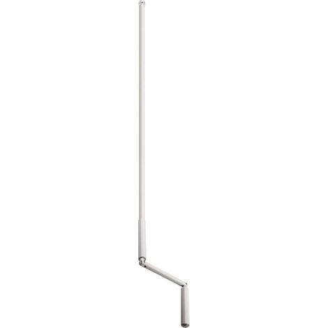 Schellenberg 11114 Asta a manovella con Clip di Sicurezza, 140 cm, premontata, Bianca (1/5)