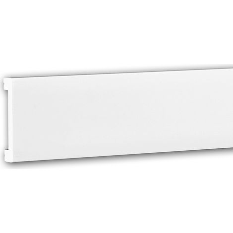 Moldura para pared 651363 Profhome Perfil de estuco Moldura decorativa Moldura friso diseño moderno blanco 2 m