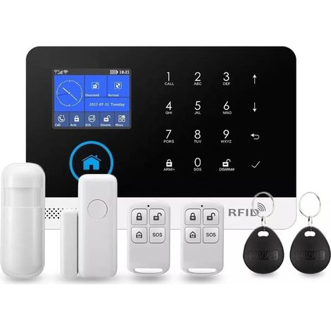 Tuya Kit Sistema di Allarme Video GSM 4G + WiFi  Nero