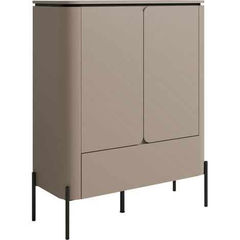 Buffet haut 2 portes 1 tiroir Junon Taupe (1/5)