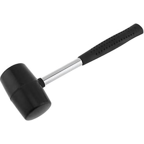 Maillet en caoutchouc noir - Maillet souple en caoutchouc - Tube en acier inoxydable antidérapant - Poignée en caoutchouc - Poignée en caoutchouc - Outil à main pour tous les travaux (1/5)