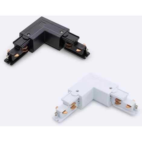 Connecteur Left Side Type L pour Rail Triphasé DALI Blanc