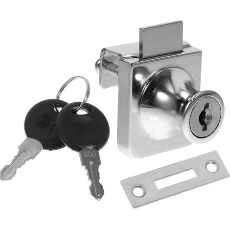 Serrure pour porte coulissante en verre, serrure pour vitrine, serrure pour vitrine, serrure antivol-AquaForge (1/4)