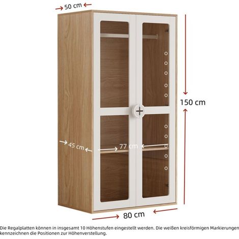 Ensemble chambre blanc – Armoire + commode, panneaux laqués écologiques et particules – Cohérence esthétique pour la chambre (1/5)