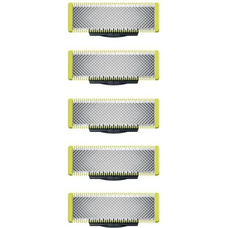 Ersatzklingen für OneBlade-Trimgeräte – Kompatibel mit Modellen QP2523, QP2530, QP6523, QP220 – Packung mit 5 Pflegeklingen für das Badezimmer