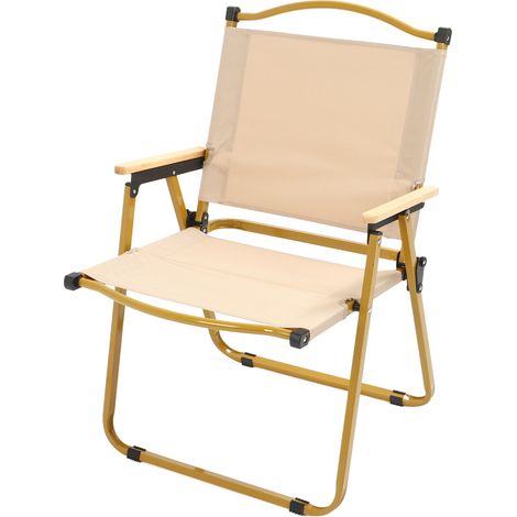 Chaise de camping pliante en tissu Oxford imperméable, légère, supportant jusqu'à 150 kg, idéale pour la pêche, les pique-niques et la plage. (1/5)