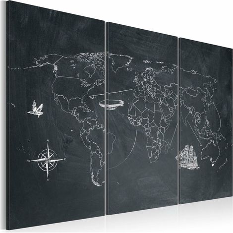 Tableau voyage autour du monde - 120 x 80 cm (1/4)