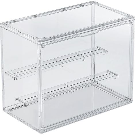 Acryl-Vitrinenschrank mit Tür, 30 x 17,9 x 24,6 cm – Plexiglas-Vitrinenschrank mit Figuren von Popmart, Hirono, Funko und Disney Pop, kleiner transparenter Schrank