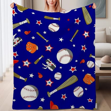 Couverture polaire ultra-douce pour camping 60x80 pouces, idéale pour lit, canapé, voyage, camping (1/4)