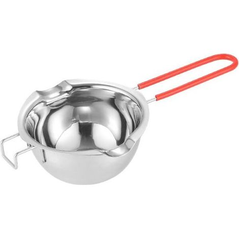 Creuset pour Bain-Marie,480ml ChaudièRes Universelles en Acier Inoxydable,avec PoignéE RéSistante à La Chaleur,Fond Plat,pour La Chauffage du Lait (1/5)