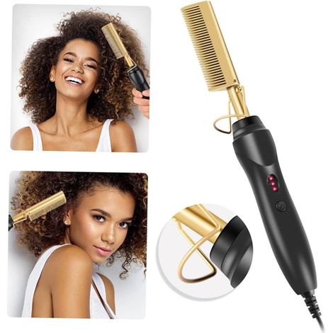 Multi-function Curling Iron Hair Straightener Wet and Dry Dual-use Styling Tool ABS Material 360°Rotating Wire (1/5)