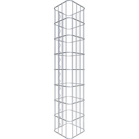 Gabiondeco - Colonne de Gabion carrà©e. 22 cm x 22 cm. mailles 5 x 10 cm - hauteur : 80 cm - Made in Germany (1/5)