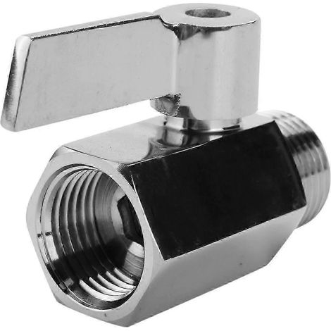 Vanne à bille miniature en acier inoxydable 304 (filetage NPT 1/2 femelle x mâle), vanne de régulation de débit d'eau - Vanne à bille (1/5)