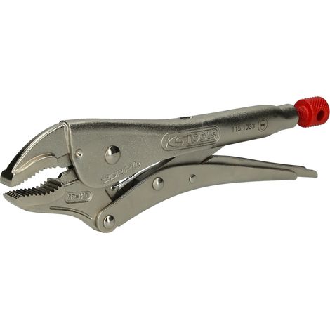 Ks Tools – Pince étau ajustable 220mm – Mâchoires forgées dentées pour maintien solide – Acier chrome vanadium – Réglage facile par molette (1/8)