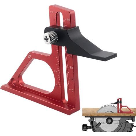 Jauge De Hauteur Pour Scie Sur Table,Jauge de Réglage Réglable pour Travail du Bois - Accessoires Multifonctions Pour Scie Sur Table, Outil De Mesure Résistant Pour Ingénierie De Précision (1/5)