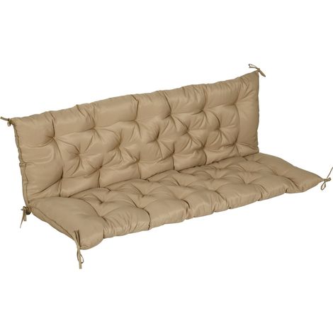 Cojín de banco de 3 plazas 150x98x8 cm cojín de banco con correas, cojín de asiento, cojín de silla exterior/interior, cojín de asiento, cojín de asiento, cojín de banco para muebles de jardín, banco (1/5)