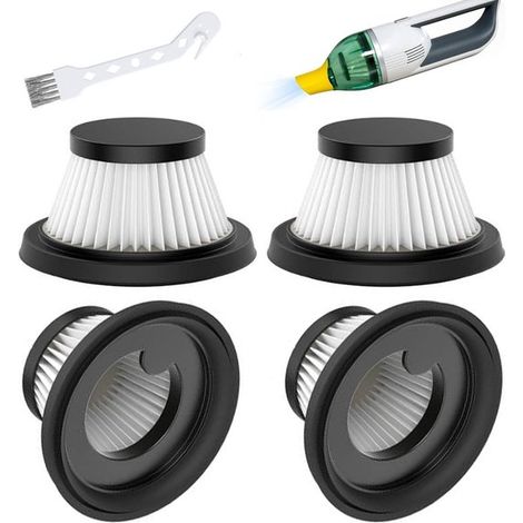 4 waschbare HEPA Filter und eine Bürste, für Duck Horsepower Staubsauger (1/4)